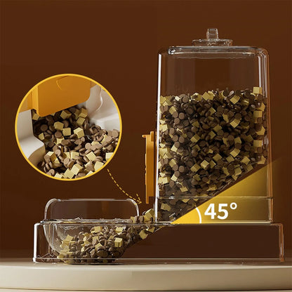 Portable Automatic Pet Feeder 2 In 1 Convenient Pet Supplies Waterer Food Container Removable Large Capacity Treat Dispenser