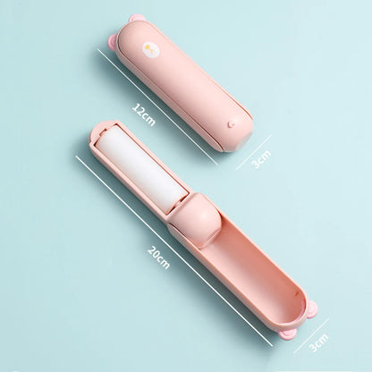 Cartoon Foldable Lint Remover Portable Handheld Lint Roller Clothes Hair Lint Sticking Brush
