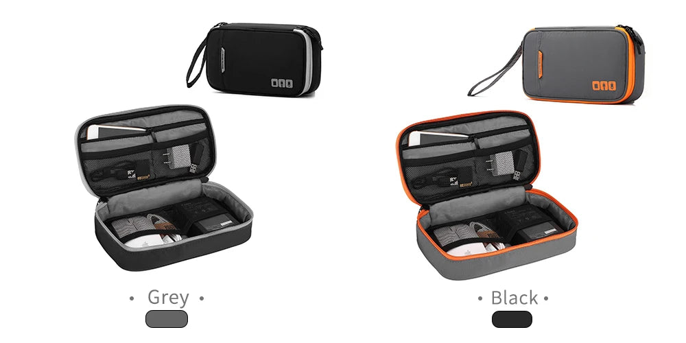 Travel Essentials Cable Organizer Bag - Small Charging Cord Storage, Charger, Cables, Cord Storage and Accessory Bag