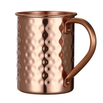 450ml 16.0oz 100% Copper Moscow Mule Mug Durable Coppery Beer Mugs Coffee Mug Milk Cup Pure Copper Cup Drinkware