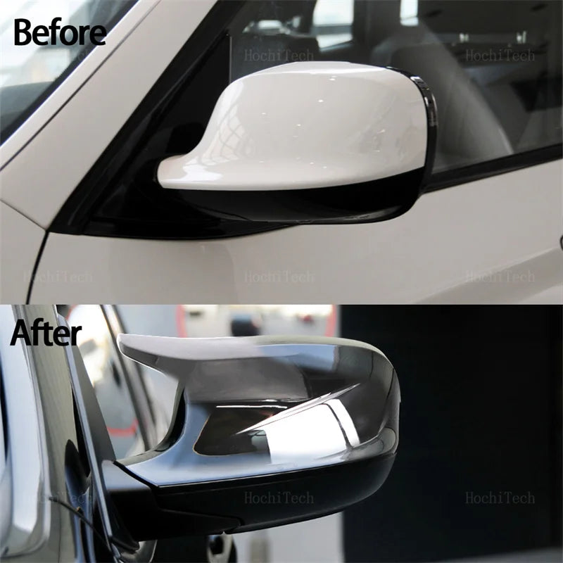 M Style Look Rearview Mirror Cover Cap Carbon Fiber Look Black for BMW  X3 F25 X1 E84 Pre-LCI 2010 2011 2012 2013 Case