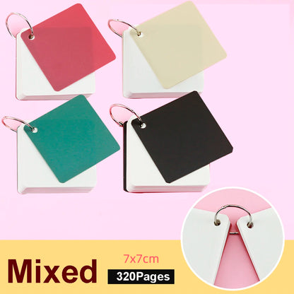 80-320Sheets Portable Notebook with Binder Rings Spiral Mini Notebook Study Cards Book Red/Yellow/Green/Black Student Stationery