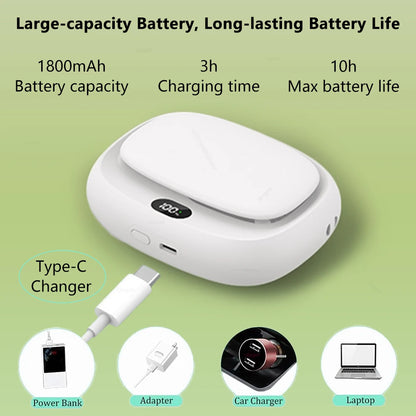 Portable Neck Fan Mini Waist Fan USB Rechargeable Bladeless Portable Hanging Neck Fan Wireless Waist Clip Fan for Outdoor Travel