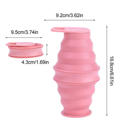 Foldable Water Bottle Silicone Reusable Water Bottles Reusable Portable Lightweight Folding Water Bottles Portable Leak Proof