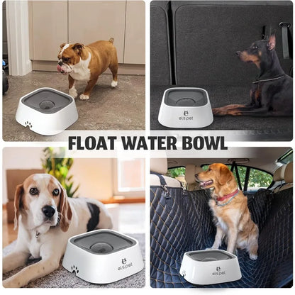 Pet Water Bowl Anti Spill Dogs Slow Feeder Dish No Spill Dogs Cats Vehicle Floating Bowl Portable Slow Water Feeder Easy Clean