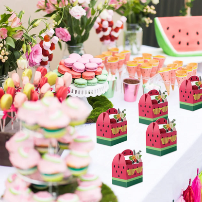 24PCS Watermelon Party Supplies Watermelon Party Favor Boxes One in a Melon Party Supplies One in a Melon Party Favor Boxes