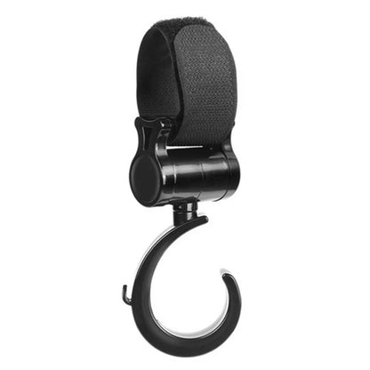 Multifunction Baby Stroller Hooks Aluminum Alloy Carabiner 360° Rotatable Trolley Hook Cart Organizer Buckle Clips Hanger Tools