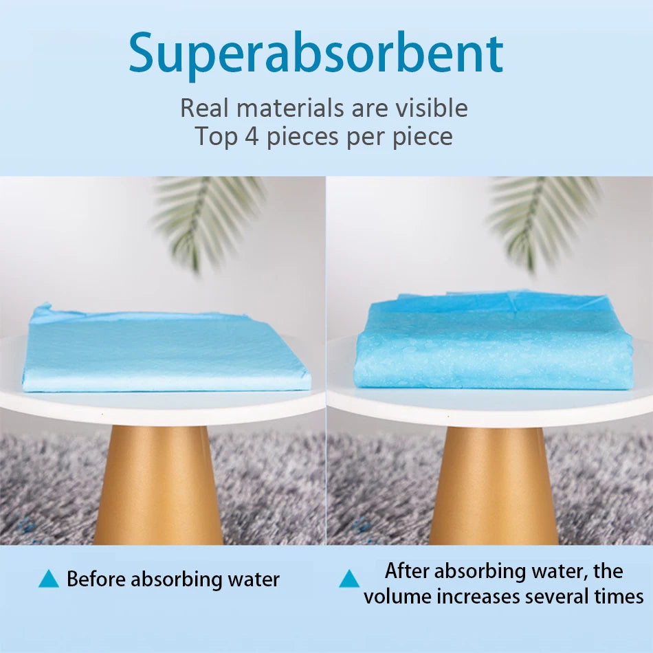 100/50/40/20PCS Absorbent Dogs Diapers Disposable Puppy Training Pee Pads Dry Clean Cushion Dog Supplies pañales para perros