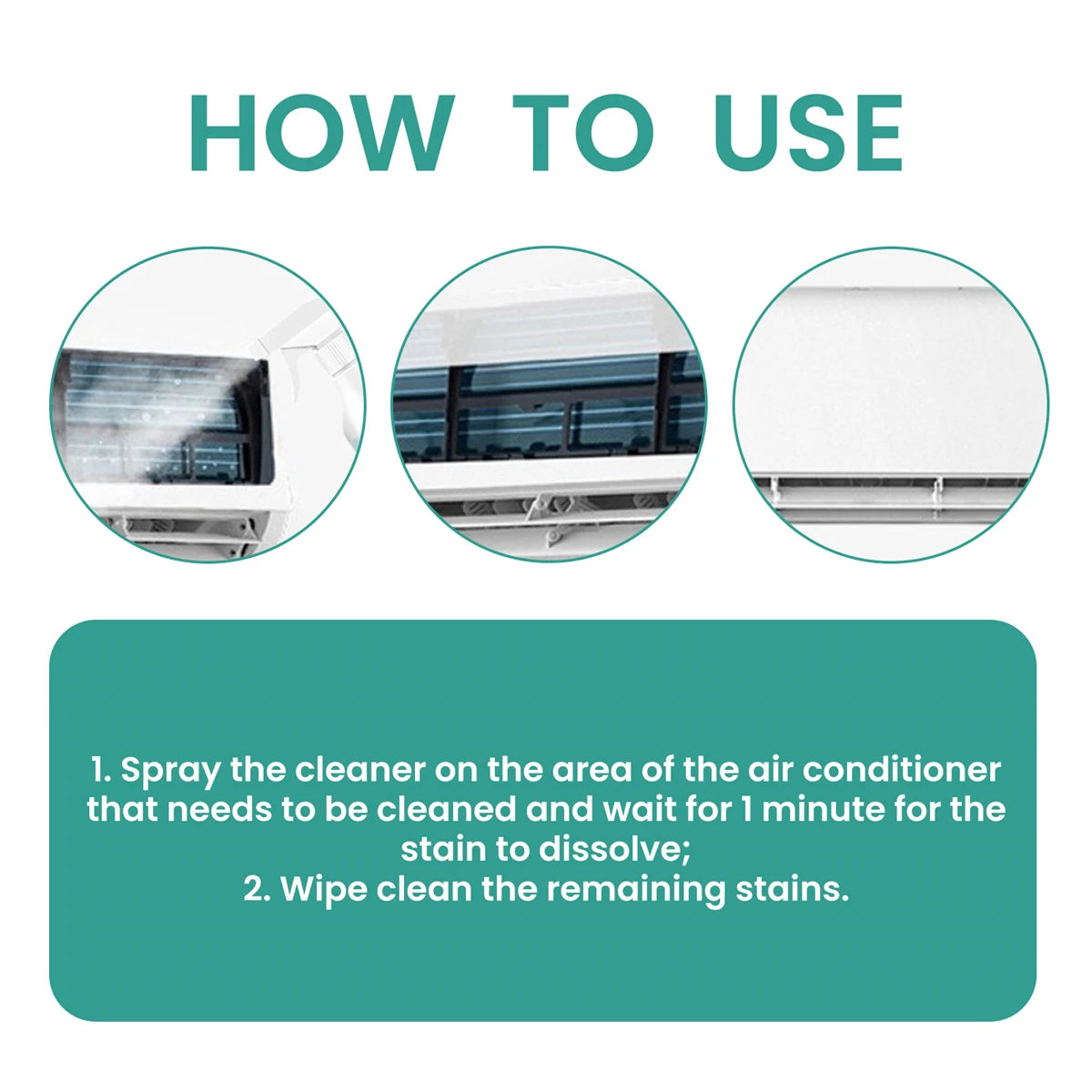 120ML Air Conditioner Foaming Cleaner Spray Deodorizer Professional Household Outside Machine Cleaning Foam Spray Deodorizer