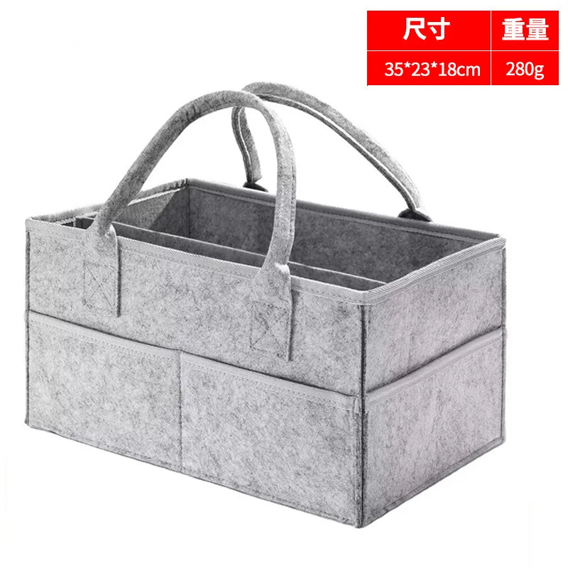 Diaper & Wipes Organizer, Portable Cloth Diaper Pail for Nursery, Changing Room, Travel - Essentials Storage Box Baby Diaper Bag