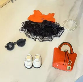 Labubu 17cm Doll Outfits Luxury Vinyl Doll Clothes 1st & 2nd Generation Compatible Delicate Baby Toy Accessories Kids Fashion