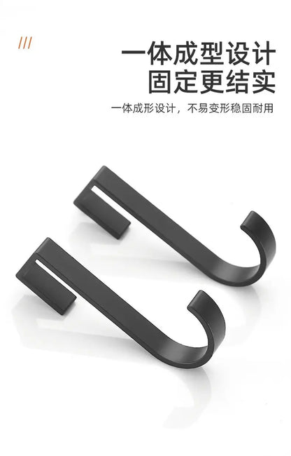 S-hook, Rack special accessories for sliding removal Space, Aluminum punch-free solid thickened metal hooks,5PCS