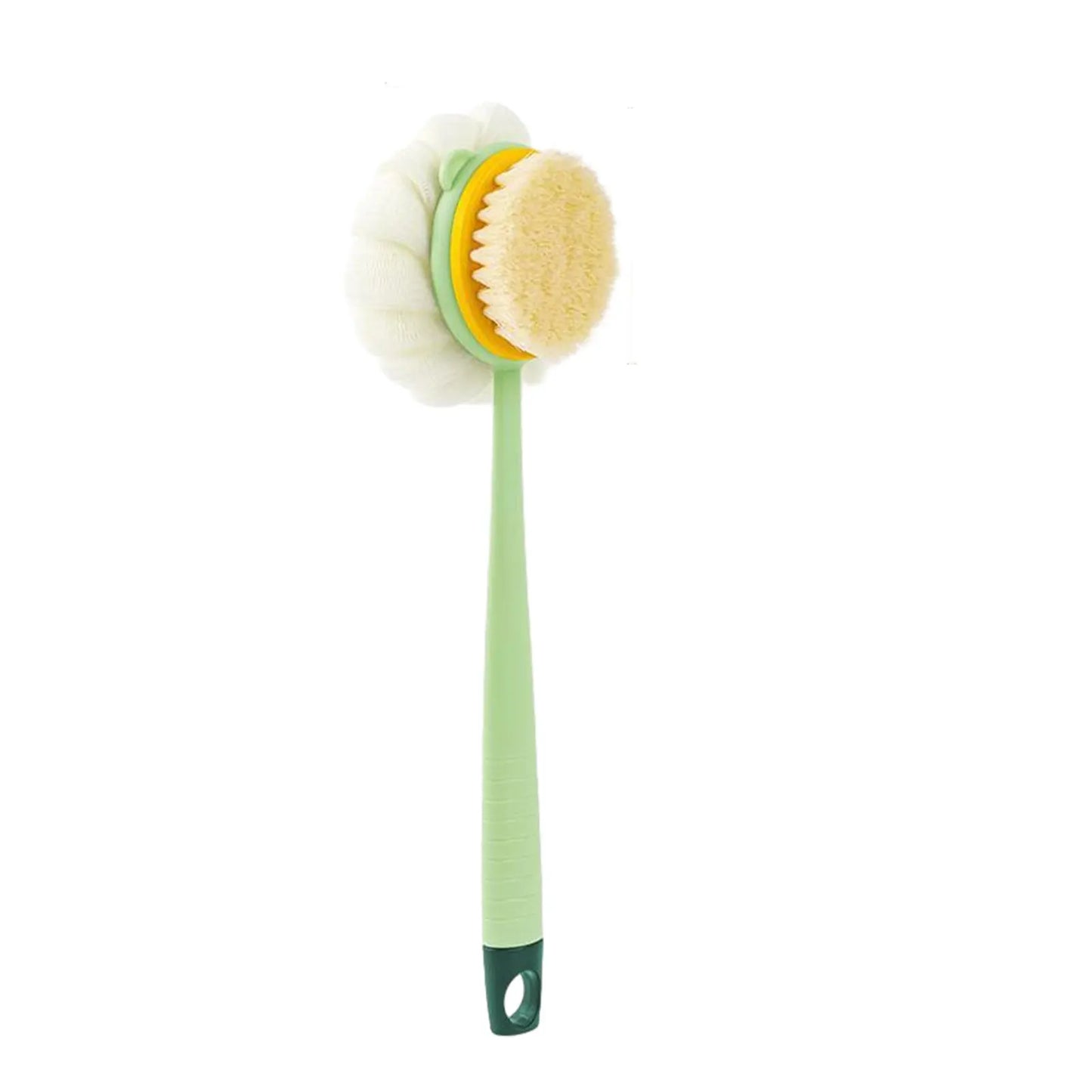 Double-sided Bath Scrubber Bath Brush Long Handle Soft Hair Bath Brush Removable Bath Towel Bath Ball Double Side Rub Cleaning