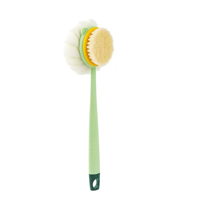 Double-sided Bath Scrubber Bath Brush Long Handle Soft Hair Bath Brush Removable Bath Towel Bath Ball Double Side Rub Cleaning