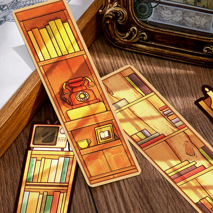 30pcs Creative Bookshelves Bookmarks Decoration Cards Reading Pages Books Labeled Aesthetic Bookmarks School Stationary Supplies