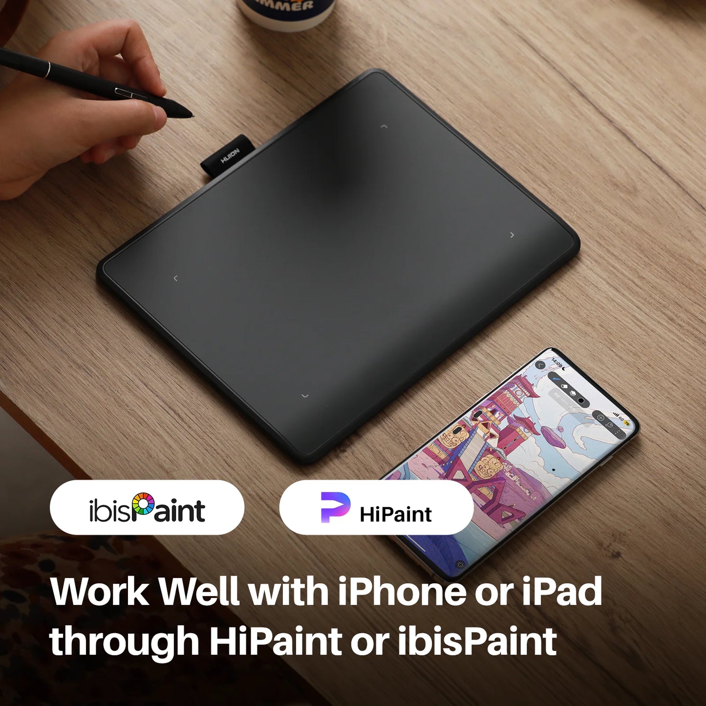 Huion Inspiroy Frego S Newest Graphics Tablet L310 Bluetooth Connectivity Wireless Drawing Tablet, 6.3x3.9 Inch Small Pen Tablet