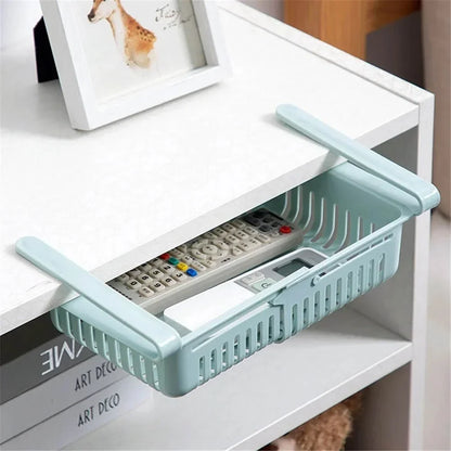 1Pc Adjustable Stretchable Fridge Organizer Drawer Basket Refrigerator Pull-Out Drawers Fresh Spacer Layer Storage Rack