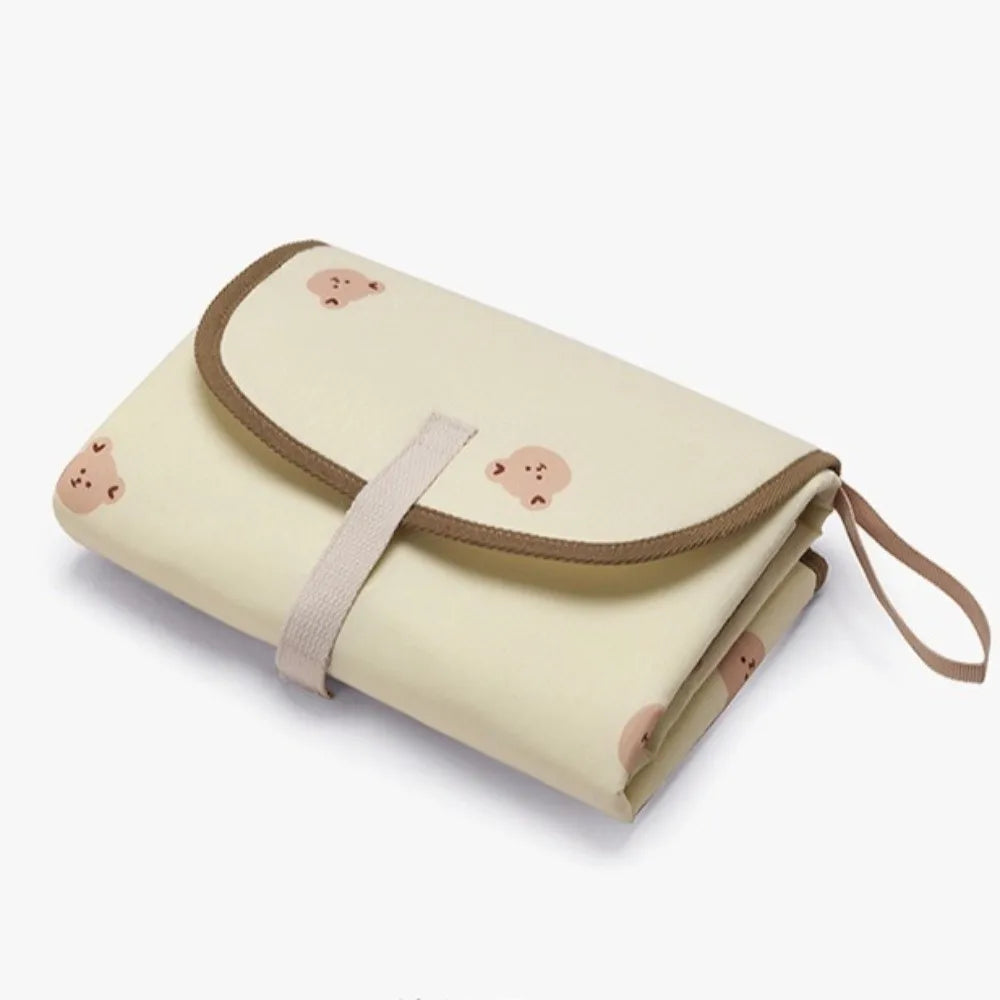 Foldable Diaper Changing Pad Bear Waterproof Baby Infant Diaper Urine Mat Easy To Clean Comfortable Bedding Changing Cover Pad