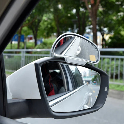 1PC Car Mirror 360 Degree Adjustable Wide Angle Side Rear Mirrors blind spot Snap way for parking Auxiliary rear view mirror ﻿