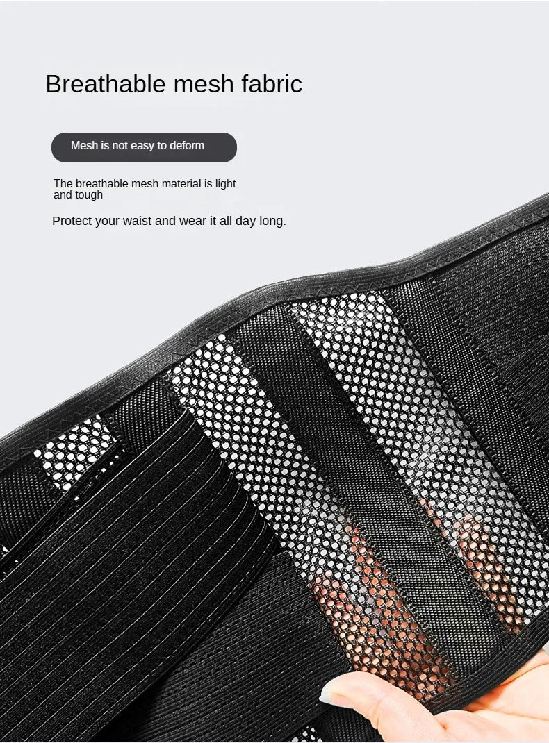 Back Brace Breathable Lumbar Support Belt Adjustable Straps Back Belt Lower Back Waist Brace for Lower Back Relief Sciatica