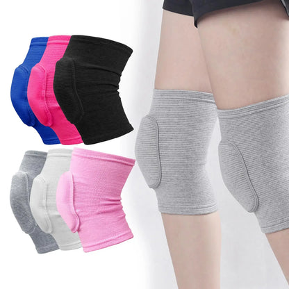 1 Pair Sports Compression Knee Pads Elastic Knee Protector Thickened Sponge Knees Brace Support For Dancing Workout Training