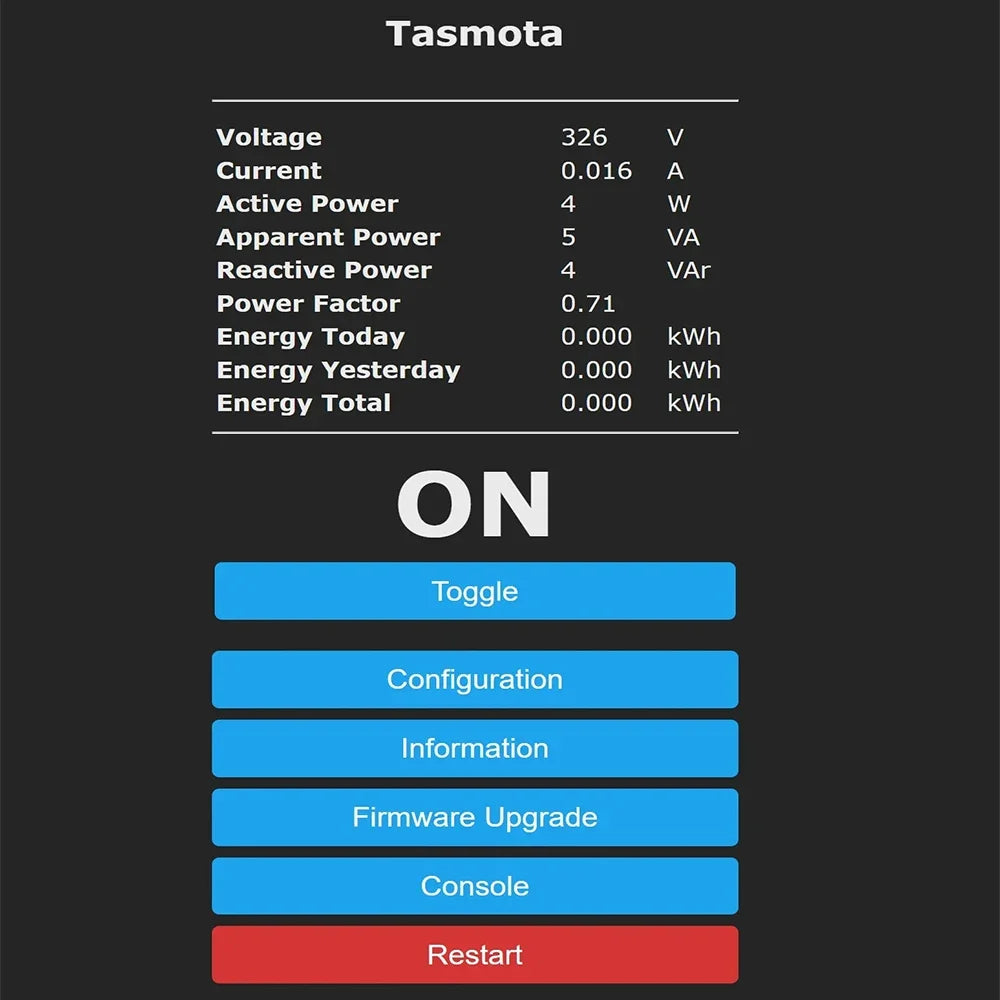 Pre Flashed TASMOTA EU Plug WIFI 16A Adapter Smart Socket Outlet with Power Monitor MQTT Works With Home Assistant ESP8285