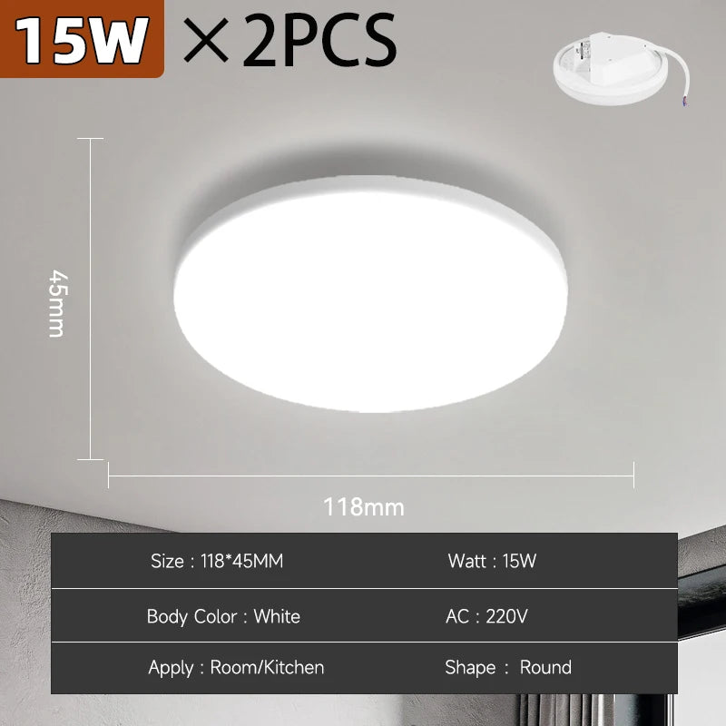 LED Ceiling Lamps Modern Ceil Light 18/30/40/72W Led 220V Ceiling Lights Round Living Room Bedroom Indoor Kitchen Lighting Lamp