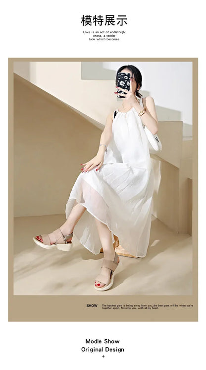 Women's Platform Sport Sandals Summer 2025 Comfortable Woman Shoes Fashionable Beach Green Sandal Black Sandalias De Mujer