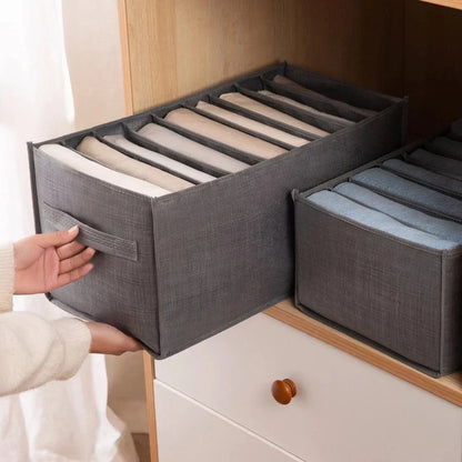 Foldable Storage Organizers Drawer Closet Divider Boxes for Jeans Socks Bra Wardrobe Clothes Storage Underwear Organizers Sets