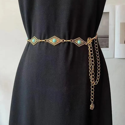 Fashion Retro Metal Accessories Fedora Belt Accessories Men Women Hats Straw Hat Accessories Belt Chain Decoration