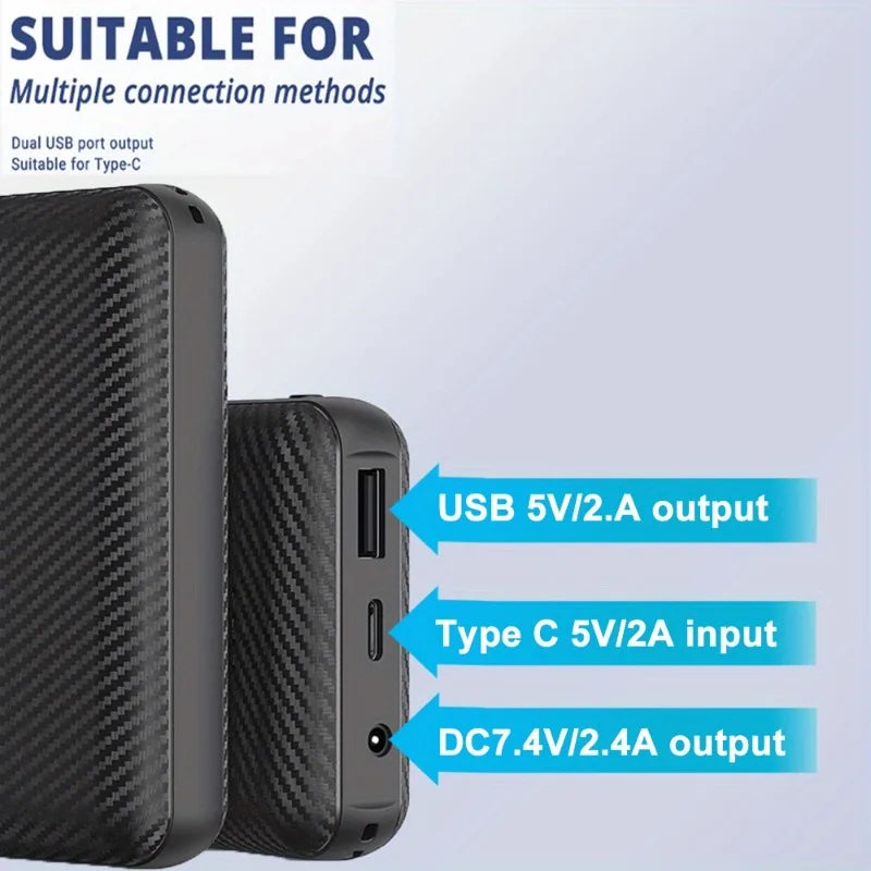 Power Bank 5V 10000mAh Portabl Charging Power Supply Phone External Battery for Heated Jacket Vest Underwear Heated Clothing