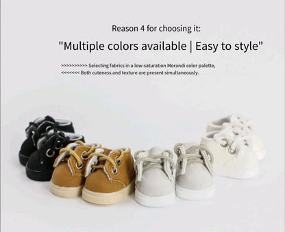 Labubu 17cm  Shoes Fashion labubu Canvas Shoes Clothes Cartoon Baby Canvas Leather Shoes Doll Universal Clothing Accessories