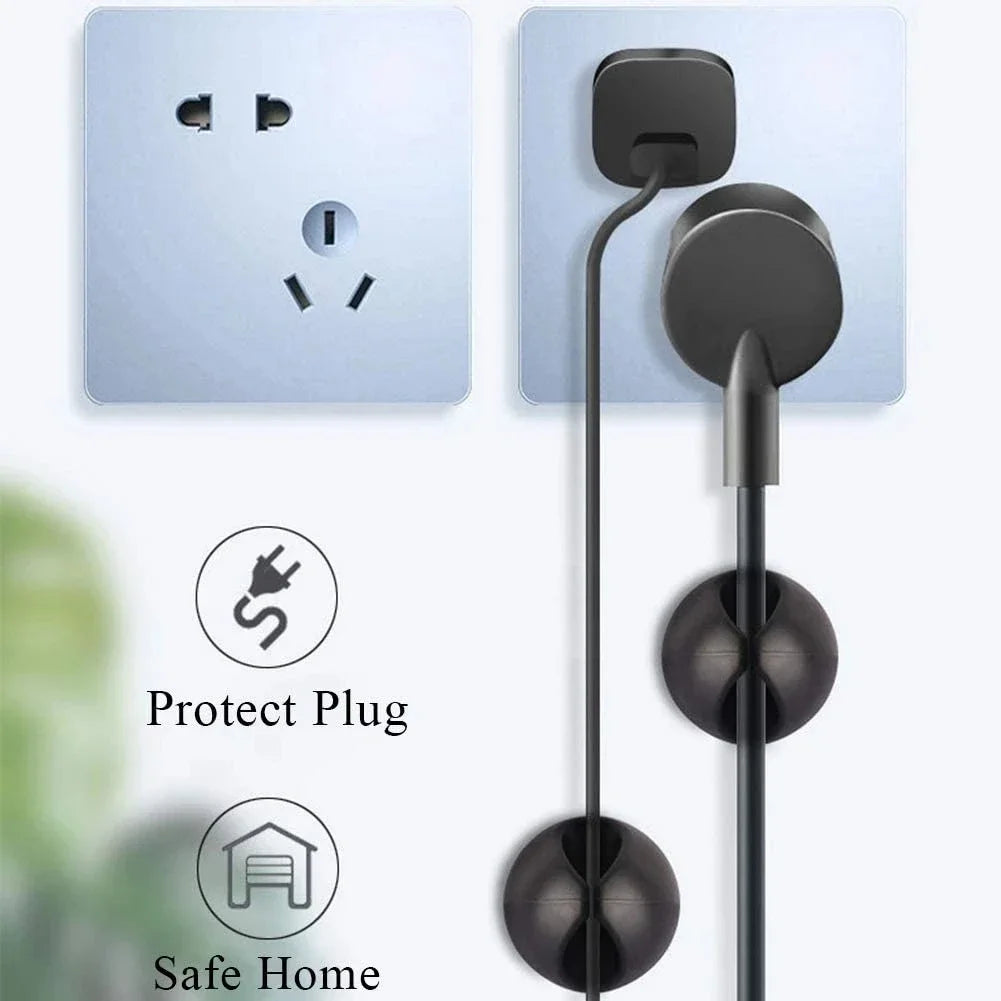 100-1PCS Desktop Wall Cable Clips Wire Management Self-Adhesive Cord Organizers Holder Clamp for USB Network Headphone Cables