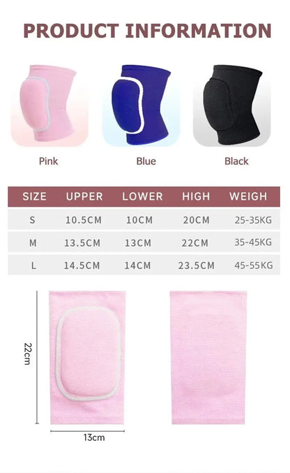 Volleyball Knee Pads for Dancers Men Women Kids Soft Breathable Knees Protective Football Dance Yoga Tennis Running Cycling Use