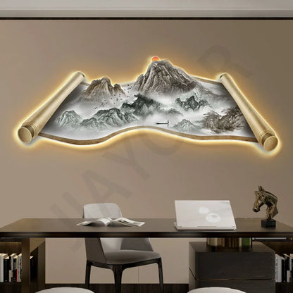 Wall Lamp Entrance Decoration Light Corridor Hanging Hallway Modern Nordic landscape Painting Lamps Home Living Room Mural Light