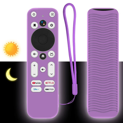 Protective Cover Fit for Onn Android TV 4K UHD Streaming Device 2K Streaming Stick Remote Anti-Slip Silicone Case with Lanyard