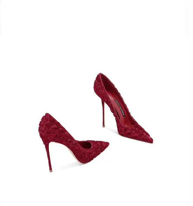 Spring Pointed Thin Heel Wedding Shoes, Women's High Heels, Fashionable, Sexy, Party