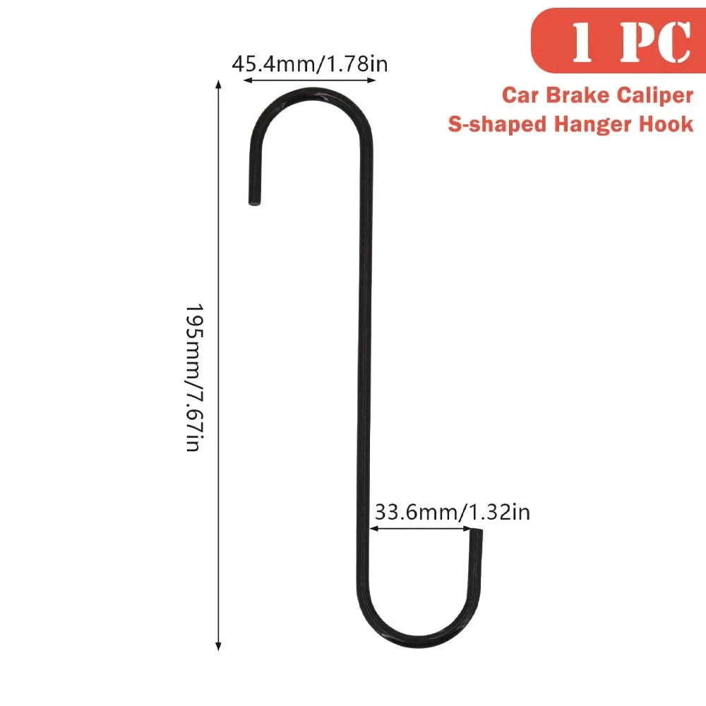Car Caliper S Shape Hanger Hooks Suspension Disc Service Brake Pad Replacement Parts Help Compress Piston Repair Tool for Auto