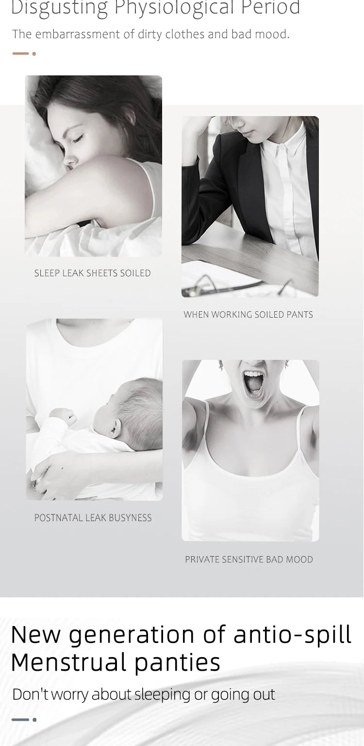 4 Layer Leakproof Menstrual Period Panties Sexy Ladies Thong Menstrual Period Leak Proof Underwear Physiological Pants