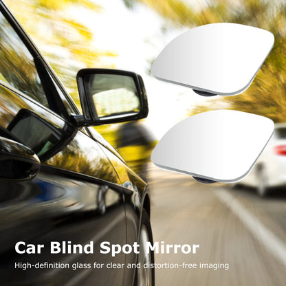2pcs Car Mirror HD Convex Mirror Blind Spot Wide-angle 360 Degree Adjustable Clear Rearview Auxiliary Safety Driving Mirrors