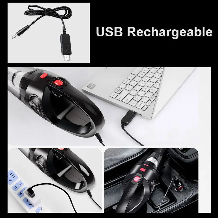 Cordless Handheld Vacuum Small Car Vacuum Cleaner Portable Wireless Hand Vacuum for Car Home Office Pet Hair Wet & Dry Cleaning
