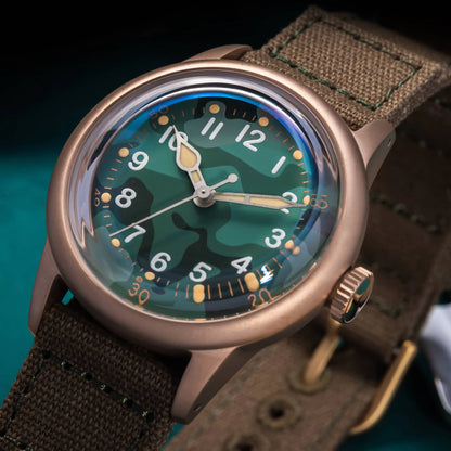 【SHY035】THORN Watch CuSn8 Tin Bronze Watch 36mm Diameter WWII Military Watch Retro Watch Trendy Men's Watch NH35 Movement