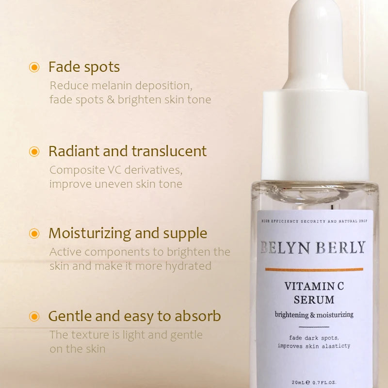 BELYN BERLY Face Serum 3Pcs/Lot Hyaluronic Acid + Vitamin C + 24k Gold Serum Moisturizing Spot White Facial Serum