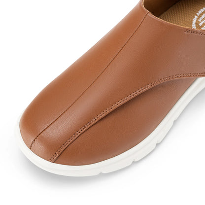 FitVille Men's Leather Shoes Diabetic Shoes Casual Oxford Shoes Adjustable Lightweight Formal Business Shoes for Swollen Feet