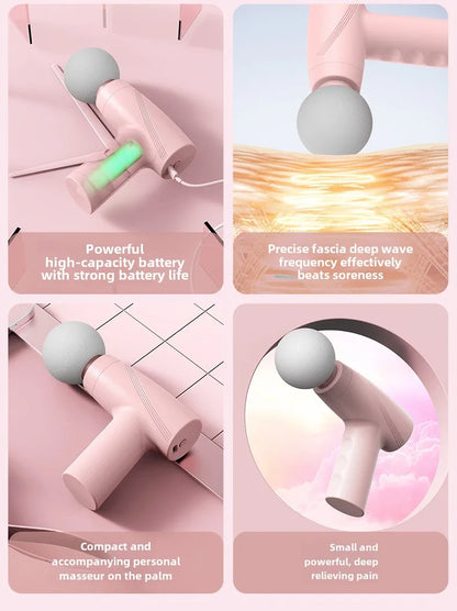 New Portable Mini Fascia Gun Multi-Stage Massage Gun Muscle Relaxation Massage Equipment Portable Vibration Massager
