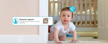 blurams Indoor Security Camera 2K, Home Security Camera for Dog/Baby Monitor/Elder, Security Camera with One-Touch Call, Color N