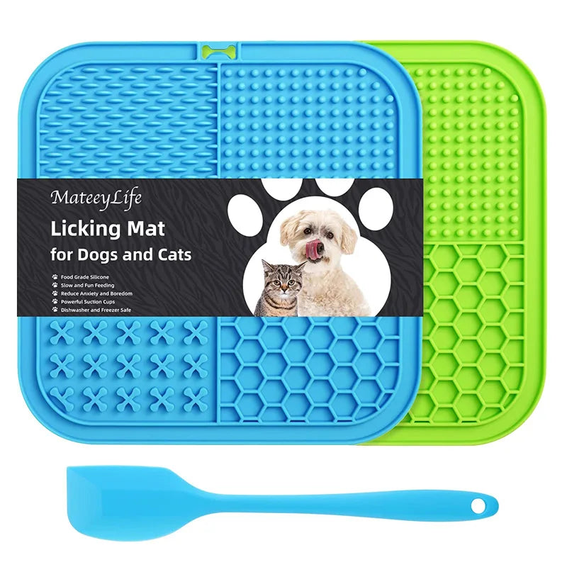 Dog Slow Feeders Mats Lick Mat Boredom Anxiety Reduction Perfect for Food Yogurt Peanut Butter Alternative to Slow Feed Dog Bowl