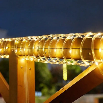 Solar Light String Tube Light Outdoor Atmosphere Light Small Color Light String Light Waterproof LED Courtyard