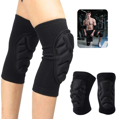 1Pair Premium Knee & Elbow Pads - Thick EVA Foam Protection for Sports & Work - Anti-Slip Design for Basketball/Volleyball/Work