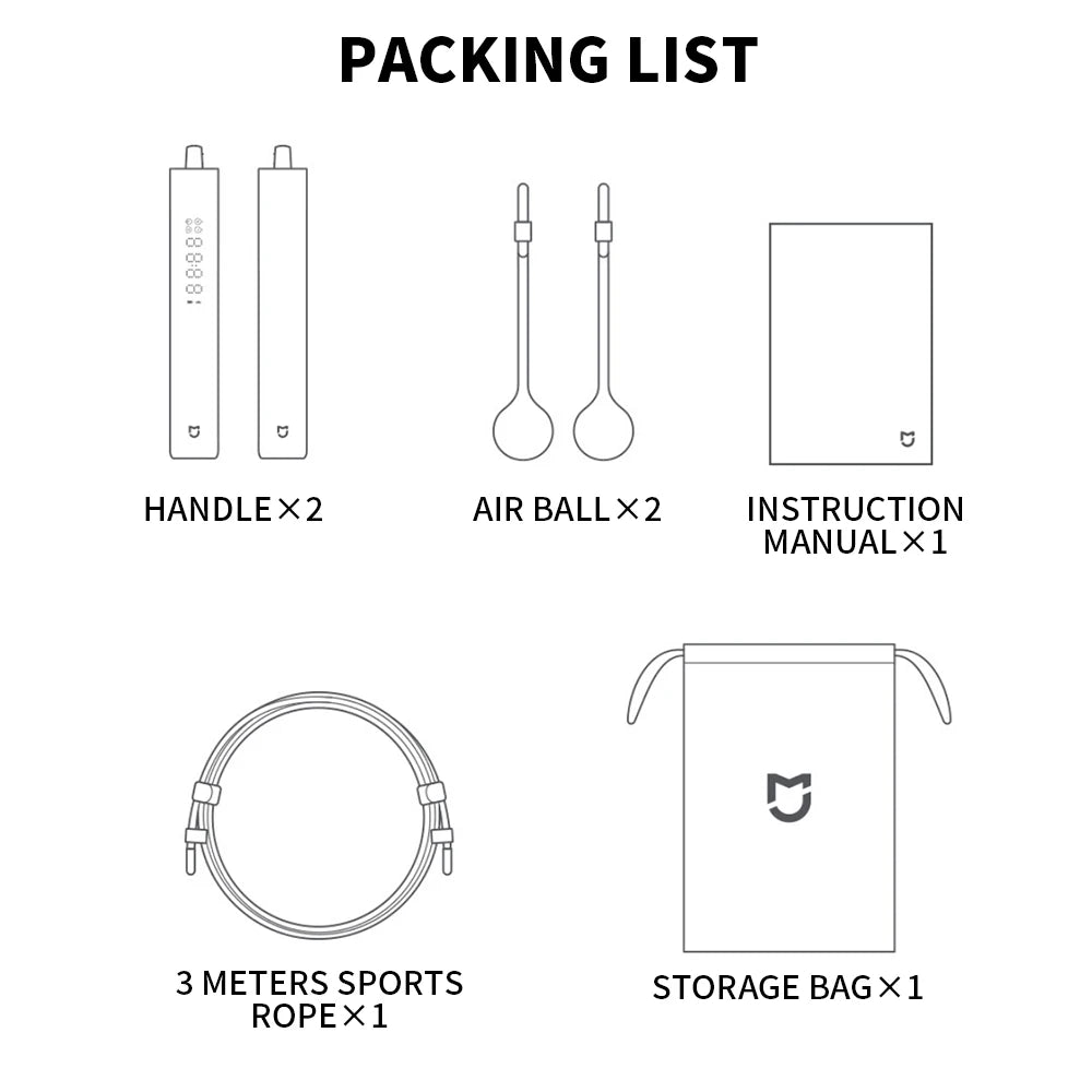 NEW Xiaomi Mijia Smart Skipping Jump Rope Counter With xiaomi Fit App Adjustable Calorie Calculation Sport Fitness Professional